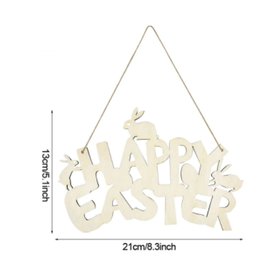 Pendentif de Pâques en bois à peindre/colorier soi-même (21cm)
