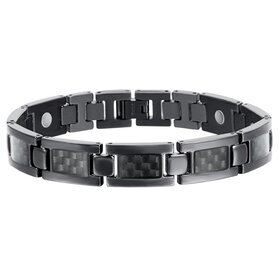 Bracelet Titane Magnétique (homme) Noah Black