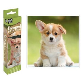 Grafix Diamond Painting chien 20x20cm (pierres rondes)