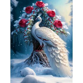 Diamond Painting Winter Bird 02 (taille et forme des pierres au choix)