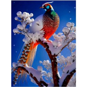 Diamond Painting Winter Bird 05 (taille et forme des pierres au choix)