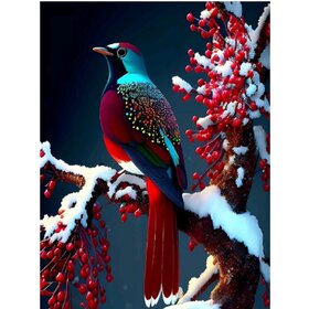 Diamond Painting Winter Bird 06 (taille et forme des pierres au choix)