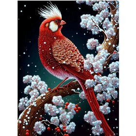 Diamond Painting Winter Bird 10 (taille et forme des pierres au choix)