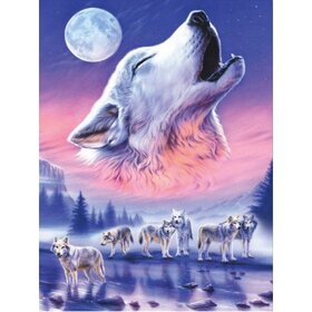 Diamond Painting Loups 01 (taille et forme des pierres au choix)