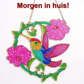 Diamant Peinture Couronne en Bois Colibri 3036 (30cm)