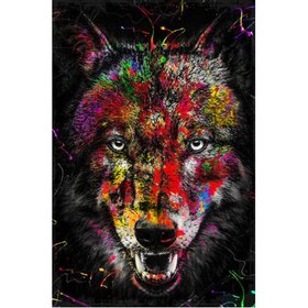 Diamond Painting Wolf Graffiti (taille et forme de pierres au choix)