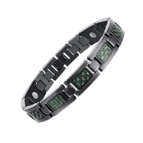 Bracelet Titane Magnétique (homme) Noah Vert