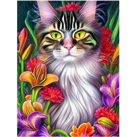 Diamond Painting Chats Mignons 01 (taille et forme des pierres au choix)