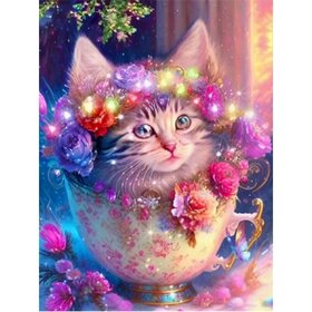 Diamond Painting Chats Mignons 04 (taille et forme des pierres au choix)