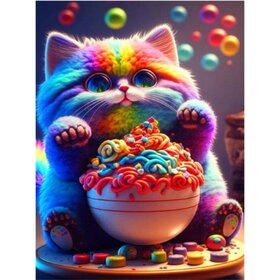 Diamond Painting Chats Mignons 05 (taille et forme des pierres au choix)