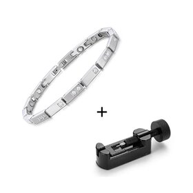 Bracelet en acier magnétique (femme) Emmy (couleur argent)