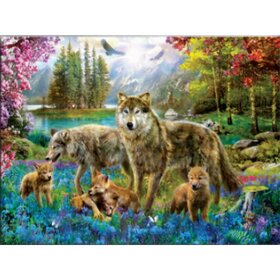 Diamond Painting famille Loups (taille et forme de pierres au choix)