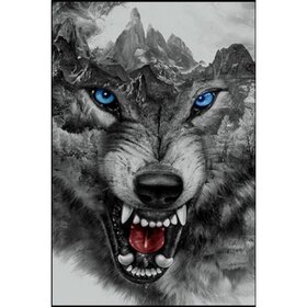 Diamond Painting Angry Wolf (taille et forme de pierres au choix)