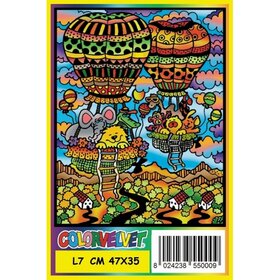 ColorVelvet Velvet coloriage grand n° L7 avec marqueurs (47x35cm)