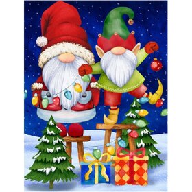 Diamond Painting Santa's Helpers (taille et forme des pierres de votre choix)