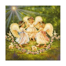 Diamond Painting Petits Anges 01 (choisissez la taille et la forme des diamants)
