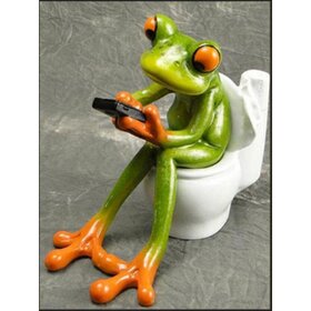 Diamond Painting Grenouille de Toilette avec Téléphone (taille et forme des pierres de votre choix)
