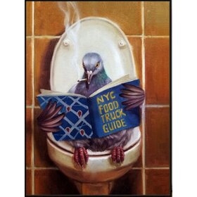 Diamond Painting Toilette Pigeon (taille et forme des pierres de votre choix)