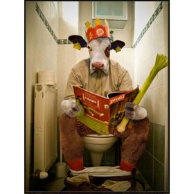 Diamond Painting Vache Toilette (taille et forme des pierres de votre choix)