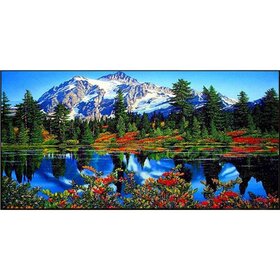 Diamond Painting Paysage - Vue sur l'eau et les montagnes