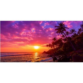 Diamond Painting Paysage - Coucher de soleil à la plage