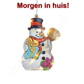 Lampe de Noël à suspendre Diamond Painting (Bonhomme de neige)