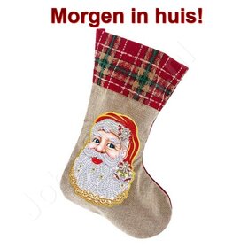 Diamond Painting Noël Chaussette 04 (Santa face/30cm)