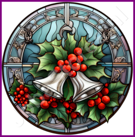 Diamond Painting Vitraux Cloches de Noël 01