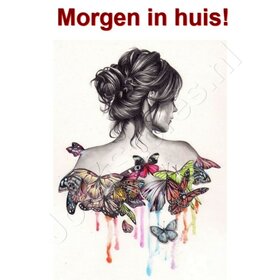 Diamond Painting Femme Papillon 30x40cm - rondes