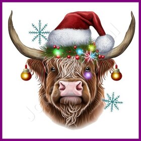 Diamond Painting Écossais des Highlands Noël 02