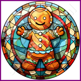 Diamond Painting Vitrail de Noël Pain d'épices 02