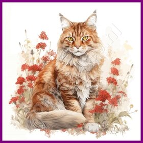 Diamond Painting Chat Maine Coon 02