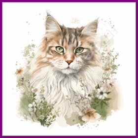 Diamond Painting Chat Maine Coon 04