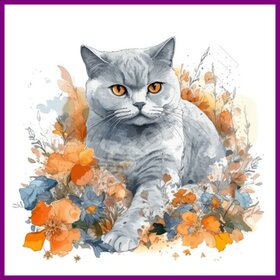 Diamond Painting Chat British Shorthair 01