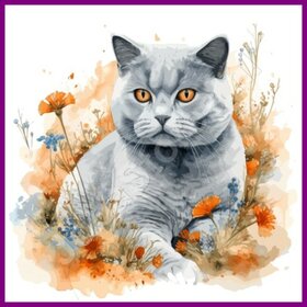 Diamond Painting Chat British Shorthair 02