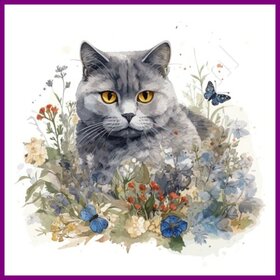 Diamond Painting Chat British Shorthair 04