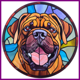 Diamond Painting Vitraux Chien - Bullmastiff 03