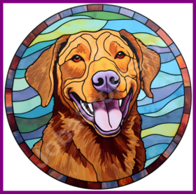 Diamond Painting Chien en vitrail - Chesapeake Bay Retriever 03