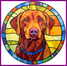 Diamond Painting Chien en vitrail - Chesapeake Bay Retriever 04