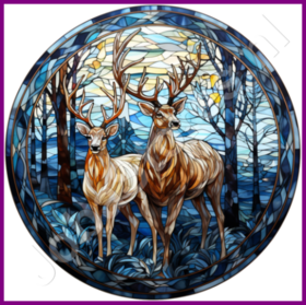 Diamond Painting Vitraux de Noël Renne 05