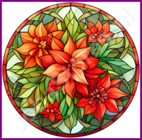 Diamond Painting Étoile de Noël en vitrail 02