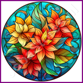 Diamond Painting Étoile de Noël en vitrail 03