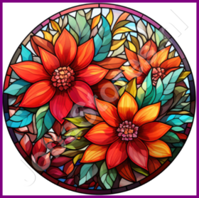 Diamond Painting Étoile de Noël en vitrail 05