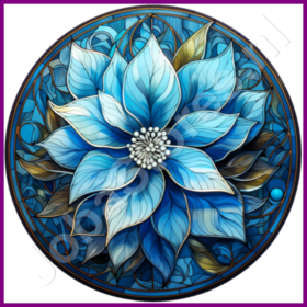 Diamond Painting Étoile de Noël en vitrail 06