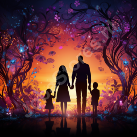 Diamond Painting Silhouettes Colorées 01