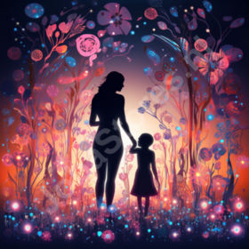 Diamond Painting Silhouettes Colorées 02