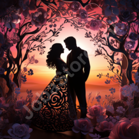 Diamond Painting Silhouettes Colorées 03