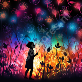 Diamond Painting Silhouettes Colorées 05