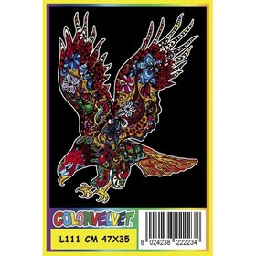 ColorVelvet Feuille à colorier en velours grand format n° L111 sans feutres (47x35 cm)