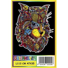 ColorVelvet Feuille à colorier en velours grand format n° L113 sans feutres (47x35 cm)